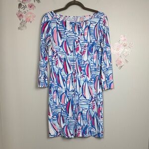 Lilly Pulitzer 100% Pima Cotton Sailboat Print Dress - S